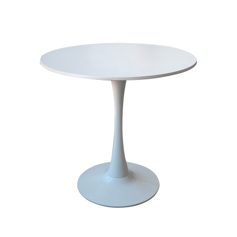 Стол ЛДСП кухонный 80*80*73 см ножка металл белый круг QT01WH Baizheng