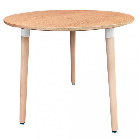 Стол ЛДСП кухонный 80*80*74 см дерево круг ножки дерево QT03MW Baizheng