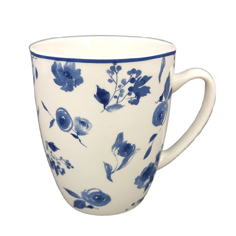 Кружка фарфоровая 340 мл Blue calico Коралл
