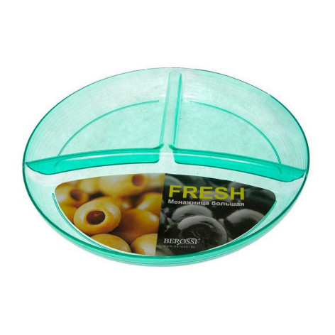 Менажница пластиковая 12*2,4 см мята полупрозрачный Fresh Berossi
