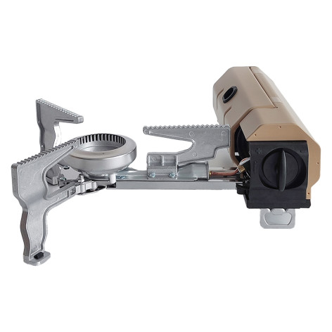 Плита газовая портативная 24,5х21х7 см с магнитн фикс баллон в чемод черно серебристый Grower