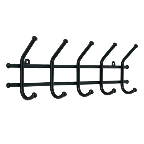 Вешалка металлическая настенная 48х8х16,5 см черный Норма 5 ЗМИ Вешалка металлическая настенная 48х8х16,5 см черный Норма 5 ЗМИ