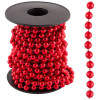 Мини фото Бусы пластиковые на елку 5 м d-6 мм красный Клубок Волшебная страна