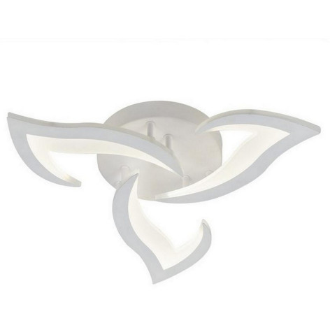 Люстра светодиодная 3 плафона 54,2*7,5 см 42 Вт 3024LM 12м2 3 цвета пульт белый Baizheng