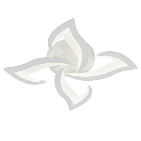 Люстра светодиодная 4 плафона 54,8*7,5 см 56 Вт 4032LM 25м2 3 цвета пульт белый Baizheng