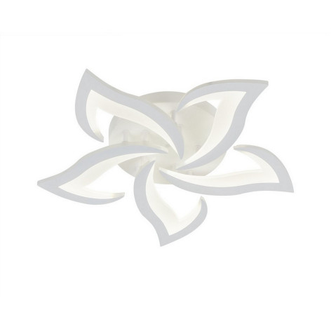 Люстра светодиодная 5 плафонов 57*7,5 см 70 Вт 5040LM 26м2 3 цвета пульт белый Baizheng