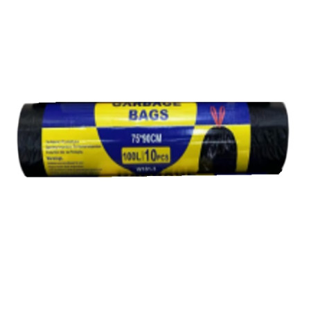 Пакеты полиэтиленовые для мусора 100 л 75*90 см 10 шт с завязками Baizheng Пакеты полиэтиленовые для мусора 100 л 75*90 см 10 шт с завязками Baizheng