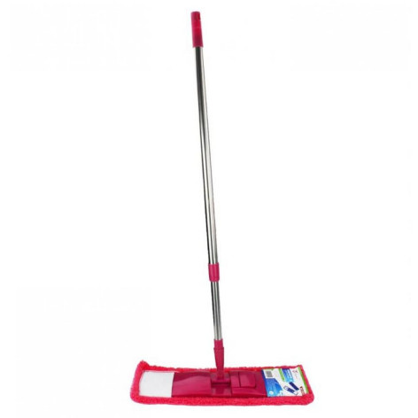 Швабра металлическая 105 см насадка микрофибра 40х12 см черенок металл микс Baizheng