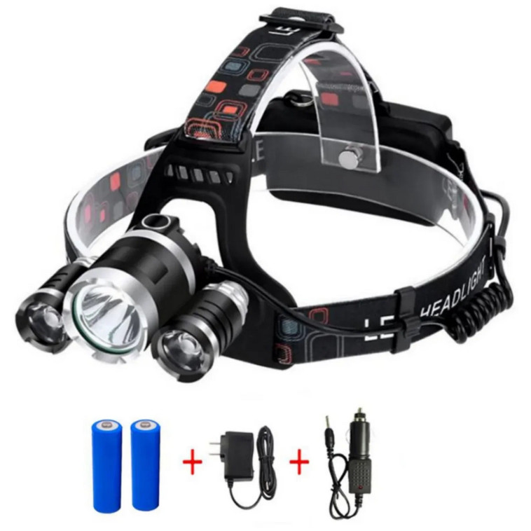 Фото Фонарь налобный  7 led аккумулятор usb RL-T5 Baizheng