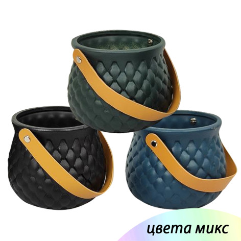 Ваза керамическая для цветов 14х14х11,5 см микс Baizheng