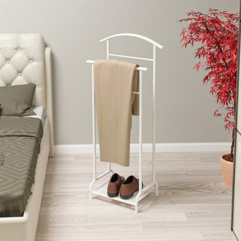 Вешалка металлическая костюмная 47х30х108,5 см белый Римини 2 ЗМИ Вешалка металлическая костюмная 47х30х108,5 см белый Римини 2 ЗМИ