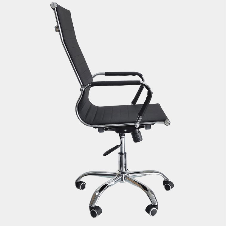 Изображение Кресло офисное 65*43.5*119 см до 150 кг механизм качания искусственная кожа черный Baizheng