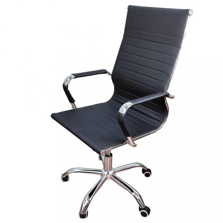 Кресло офисное 65*43.5*119 см до 150 кг механизм качания искусственная кожа черный Baizheng
