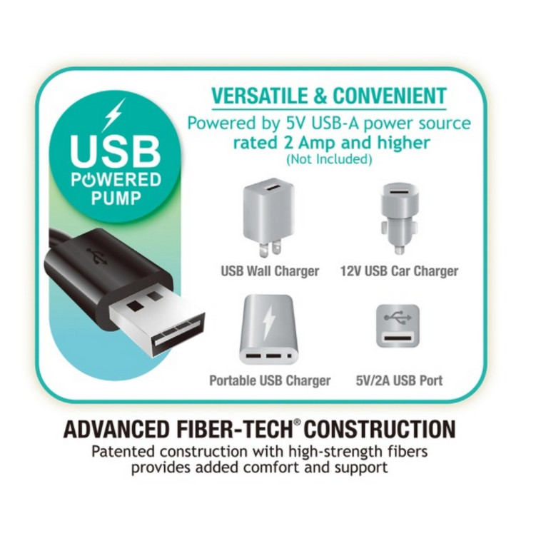 Фотография Матрас надувной 152*203*30 см встроенный насос USB Queen Dura-Beam Prestige Intex