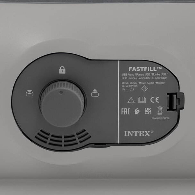 Фотография Матрас надувной 191*99*30 см встроенный насос USB Twin Dura-Beam Prestige Intex