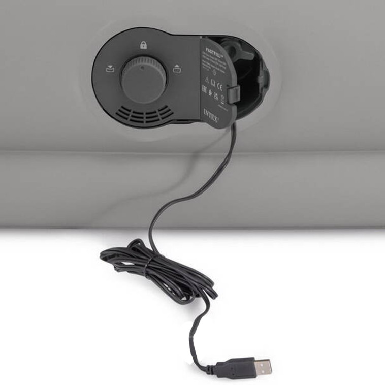 Рисунок Матрас надувной 191*99*30 см встроенный насос USB Twin Dura-Beam Prestige Intex