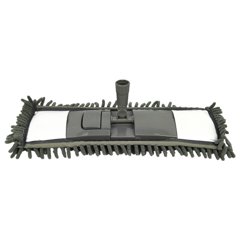 Основание для швабры пластиковое 43*13 см с тряпкой лапша без ручки Baizheng