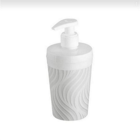 Дозатор пластиковый для жидкого мыла 70х70х150 мм белый Breeze wave Полимербыт