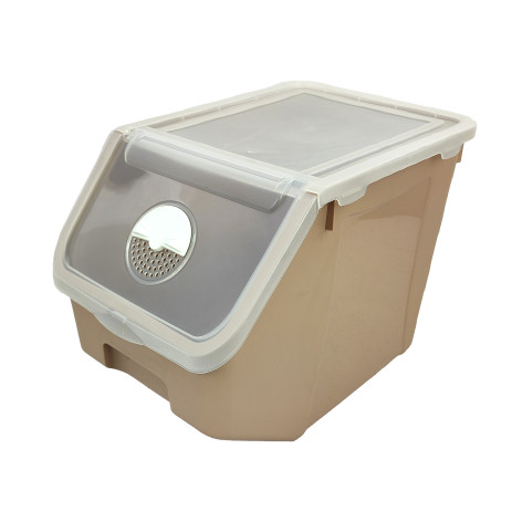 Контейнер пластиковый для овощей 14 л 34х22,7х25,5 см какао Полимербыт
