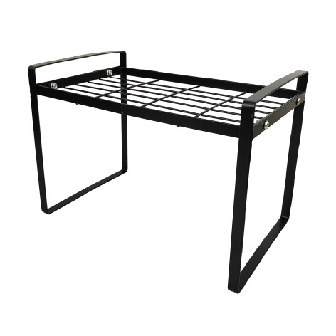 Полка металлическая для кухни 33*20.5*24 см над микроволновой печью черный Baizheng