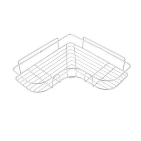 Полка металлическая для ванной 1 ярусная 30.5х10.2х4 см на смеситель белый Baizheng