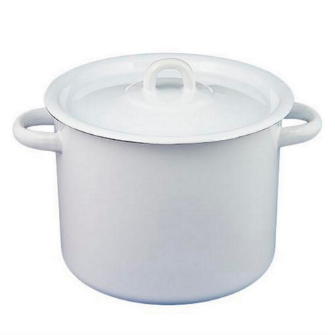 Кастрюля эмалированная 5,5 л петля светлый Стальэмаль