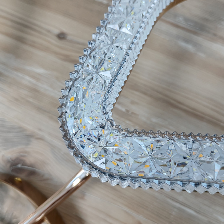 Мини фото №2 Люстра светодиодная 6 плафонов 80*15 см 55Вт 13750LM 25м2 3 цвета пульт золото Baizheng