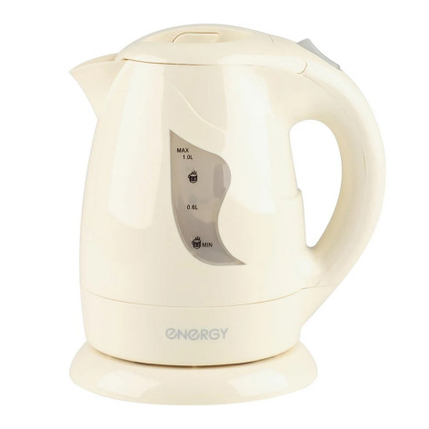 Чайник пластиковый электрический 1 л 0,9 кВт бежевый Е-209 Energy