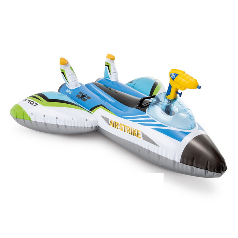 Фото Игрушка для катания верхом 117*77 см с водным пистолетом микс Самолет Intex