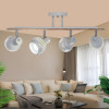 Мини фотография Светильник спот 4 плафона 71*20*25 см Е27 60Вт 16м2 плафон металл белый-дерево Baizheng