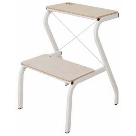 Табурет-стремянка металлический 43х44х56 мм белый Конек ЗМИ