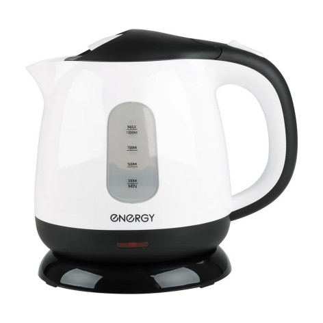Чайник пластиковый электрический 1 л 1,1 кВт бело-черный Е-275 Energy