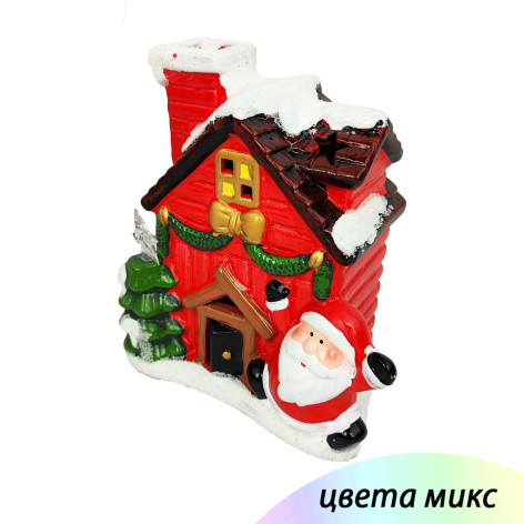 Фигурка новогодняя светодиодная 13,5х8,5х14 см керамическая ассорти NP-8803 Fex