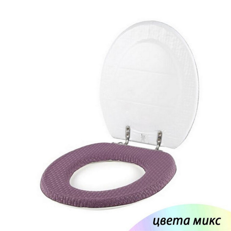 Сиденье пластиковое для унитаза 43х35х6 см мягкое в ассортименте Baizheng
