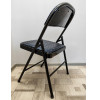 Мини фотография Стул металлический складной 960х470х450 мм мягкое сиденье черно-коричневый Baizheng