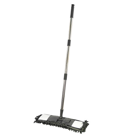 Основание для швабры пластиковое 43*13 см с тряпкой лапша с ручкой Baizheng