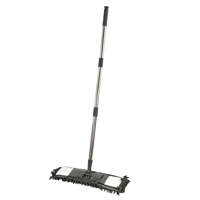 Основание для швабры пластиковое 43*13 см с тряпкой лапша с ручкой Baizheng