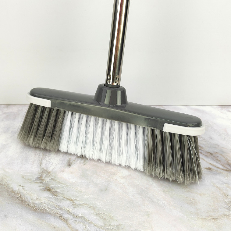 Фото Щетка пластиковая для пола 19*5,5*11 см хозяйственная с ручкой Графит Baizheng