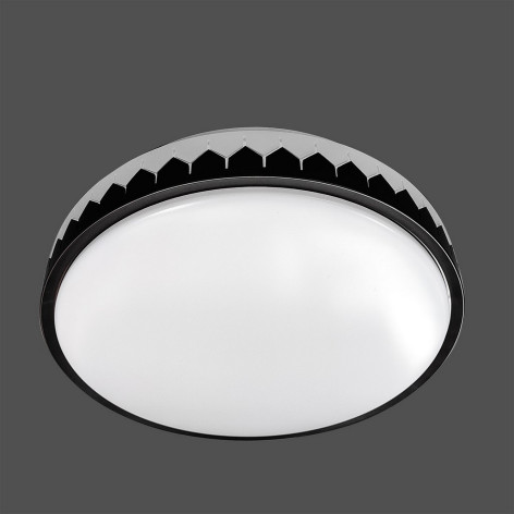 Светильник потолочный светодиодный 48*9см 36Вт 3600Лм 15м2 пульт черный Baizheng