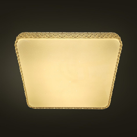 Светильник потолочный светодиодный 50*50см 36Вт 3600Лм 15м2 пульт золото Baizheng