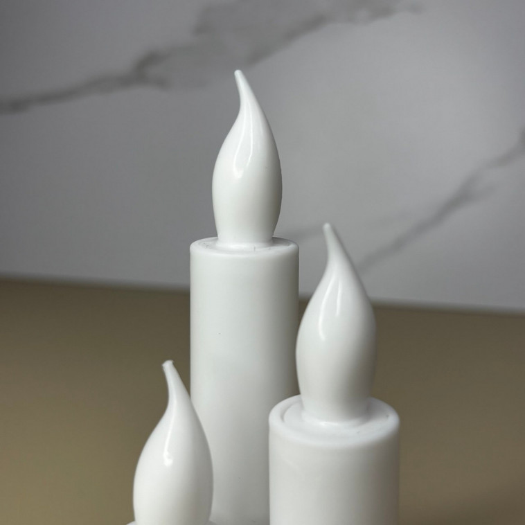 Изображение Светильник светодиодный 8.5*14 см 3ААА белый Три свечи NP-3112 Baizheng