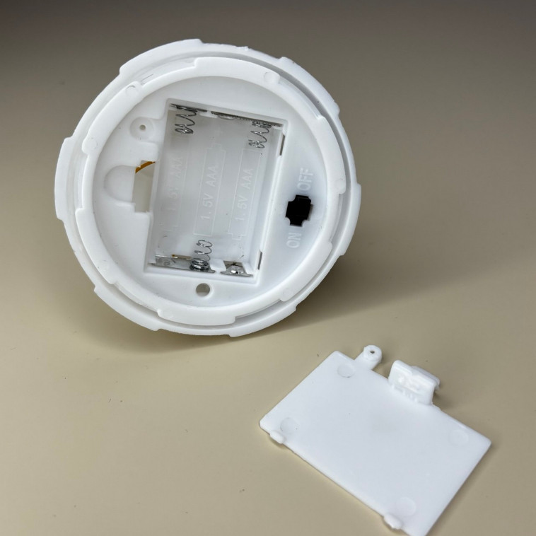 Рисунок Светильник светодиодный 8.5*14 см 3ААА белый Три свечи NP-3112 Baizheng