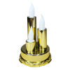 Мини фото Светильник светодиодный 8.5*14 см 3ААА золото Три свечи NP-3113 Baizheng