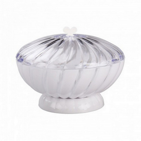 Сухарница пластиковая 1,5 л 21х21х15 см с крышкой белый Грация Альтернатива