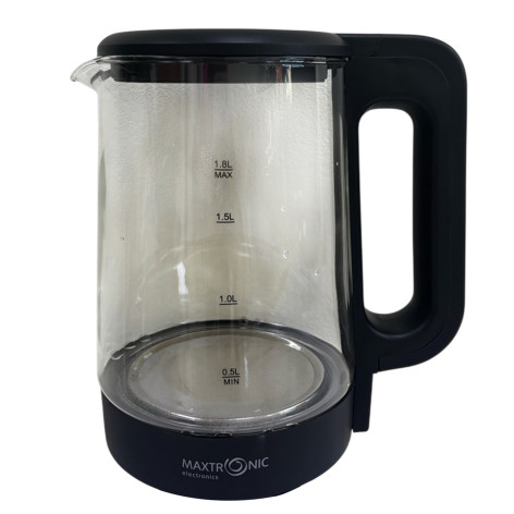 Чайник стеклянный электрический 1,8 л 1,5 кВт подсветка черный Maxtronic