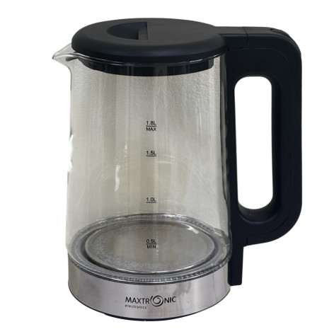 Чайник стеклянный электрический 1,8 л 1,5 кВт подсветка серый Maxtronic