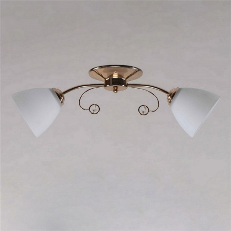 Люстра 2 плафона 60*15*20 см Е27 60Вт 9м2 плафон стекло бронза Baizheng