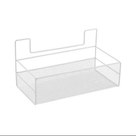 Полка металлическая для ванной 1 ярусная 30.5х10.2х4 см на смеситель белый Baizheng