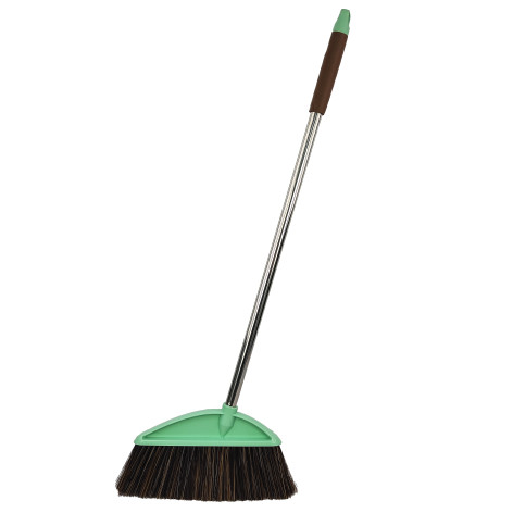 Веник пластиковый 30х85 см черенок пластик микс Baizheng