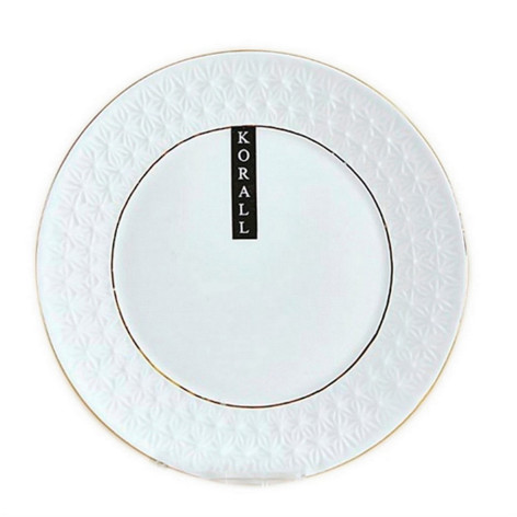 Тарелка керамическая десертная 16.5 см Снежная королева круг Коралл